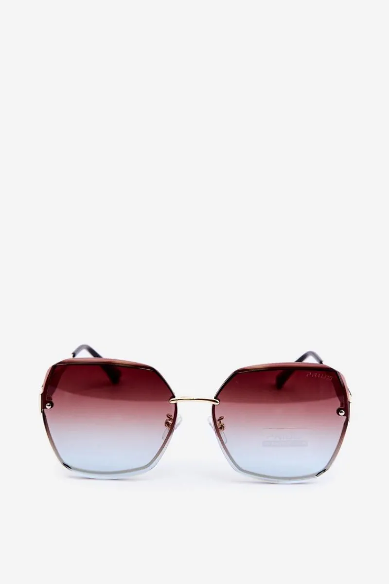 Okulary>Boto Okulary Przeciwsłoneczne Damskie Z Cieniowanymi Szkiełkami UV400 Brązowe