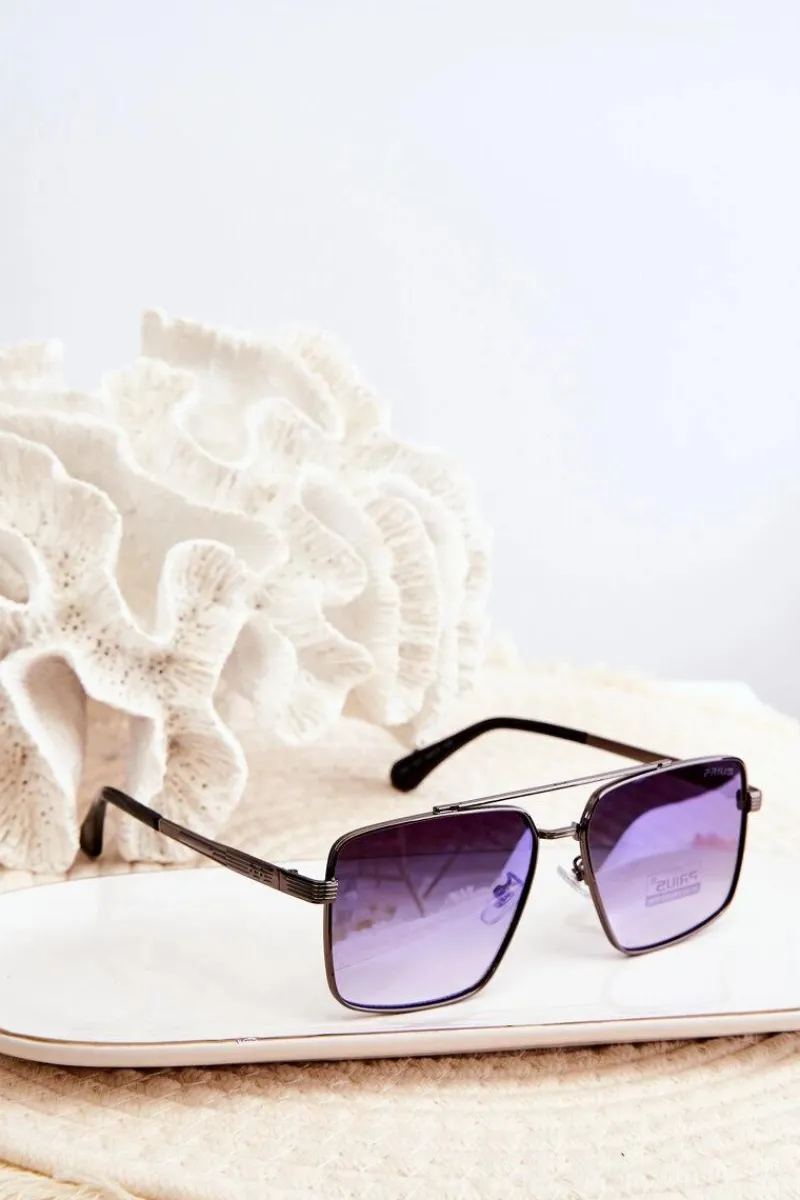 Okulary>Boto Okulary Przeciwsłoneczne Damskie UV400 Czarno-Fioletowe