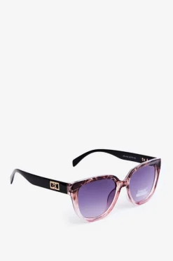 Outlet Boto Okulary Przeciwsłoneczne Damskie Ze Złotymi Detalami UV400 Brązowe