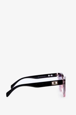 Outlet Boto Okulary Przeciwsłoneczne Damskie Ze Złotymi Detalami UV400 Brązowe