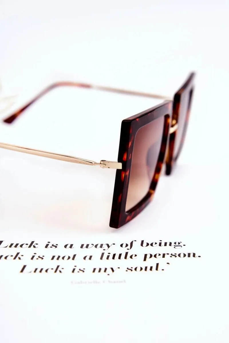 Boto Okulary Przeciwsłoneczne Kwadratowe Marmurkowe V160018 Brązowe