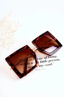 Boto Okulary Przeciwsłoneczne Kwadratowe Marmurkowe V160018 Brązowe