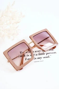 Sale Okulary Przeciwsłoneczne Kwadratowe V160018 Szare Okulary