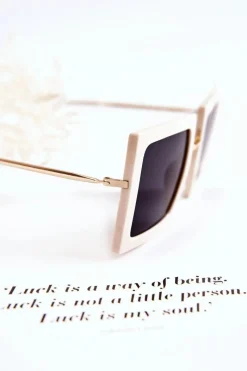 Okulary>Boto Okulary Przeciwsłoneczne Kwadratowe V160018 Jasnobeżowe