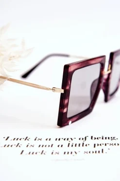 Hot Boto Okulary Przeciwsłoneczne Kwadratowe Marmurkowe V160018 Fioletowe