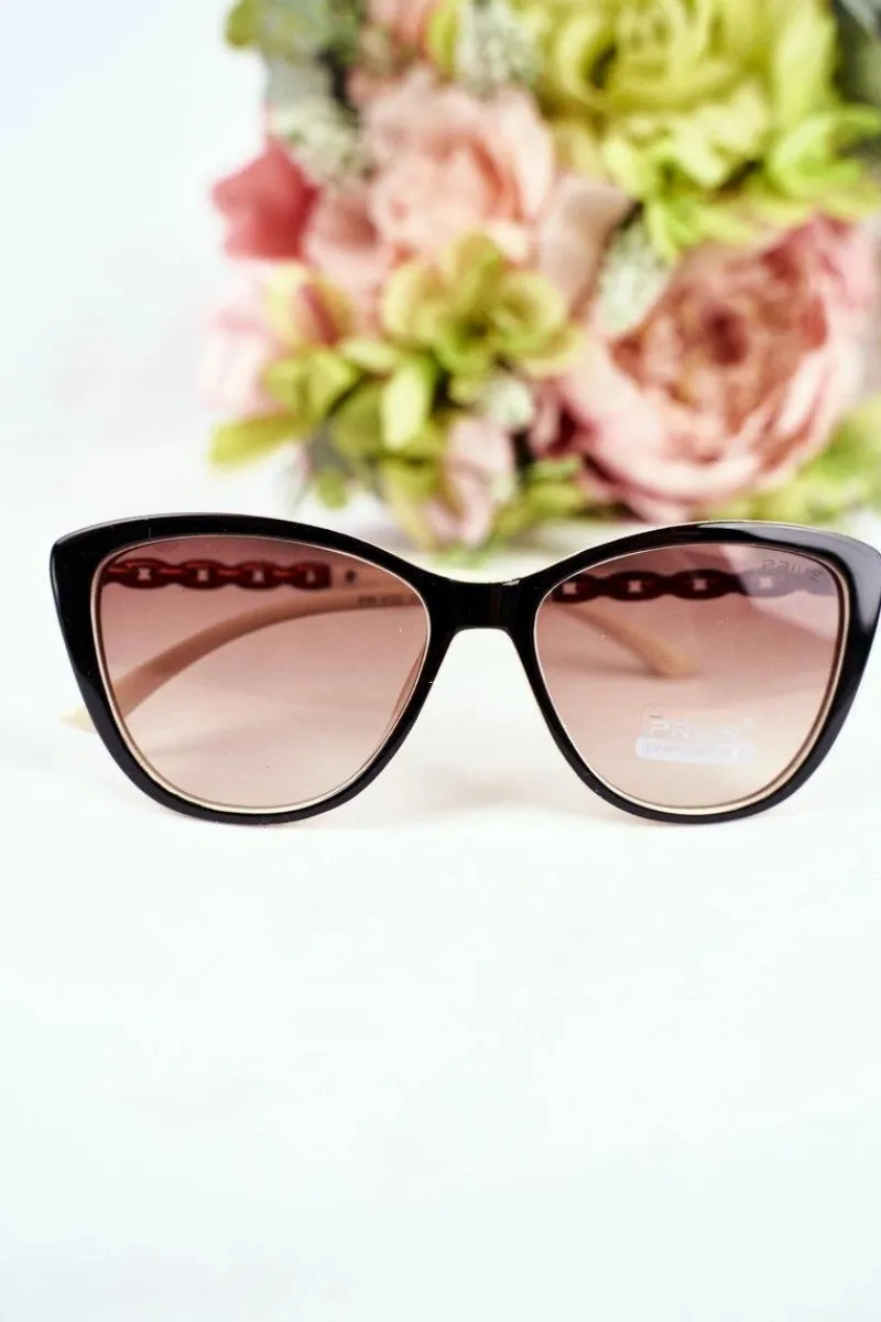 Okulary>PRIUS Okulary Przeciwsłoneczne PR-V32 Czarne Beż Gradient