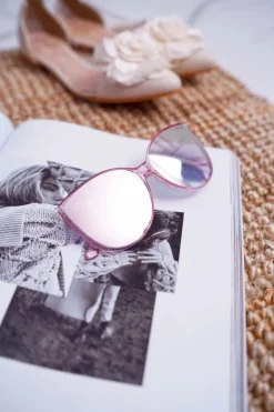 Okulary>PRIUS Okulary Przeciwsłoneczne PR-V26 Różowe Brokat