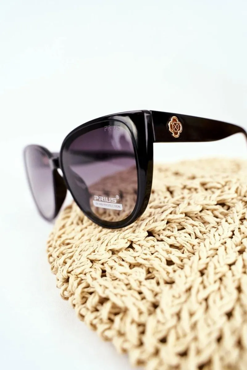 Okulary>PRIUS Okulary Przeciwsłoneczne PR-V15 Czarne Zielony Gradient