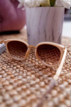 Outlet PRIUS Okulary Przeciwsłoneczne KRE-08 Brązowo Beżowe