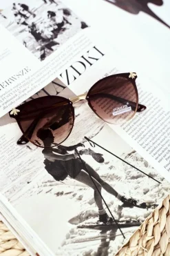 Okulary>PRIUS Okulary Przeciwsłoneczne PRE-17 Brązowe Szkła Lustrzane Owad