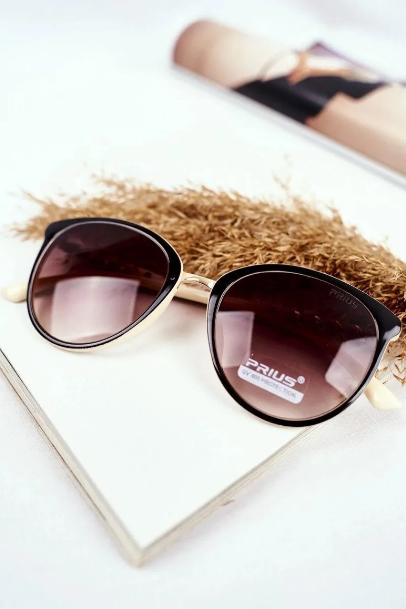 Okulary>PRIUS Okulary Przeciwsłoneczne PR-V68 Czarne Beż Gradient