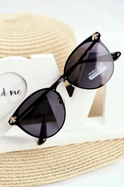 Okulary>PRIUS Okulary Przeciwsłoneczne PRE-17 Czarne Szkła Lustrzane Owad