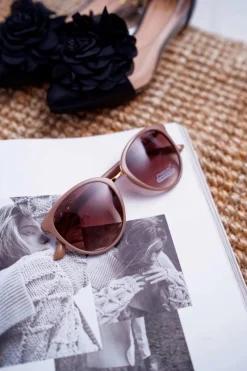 Okulary Przeciwsłoneczne PR-V09 Beżowe Okulary