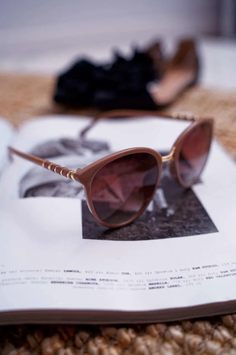 Okulary Przeciwsłoneczne PR-V09 Beżowe Okulary