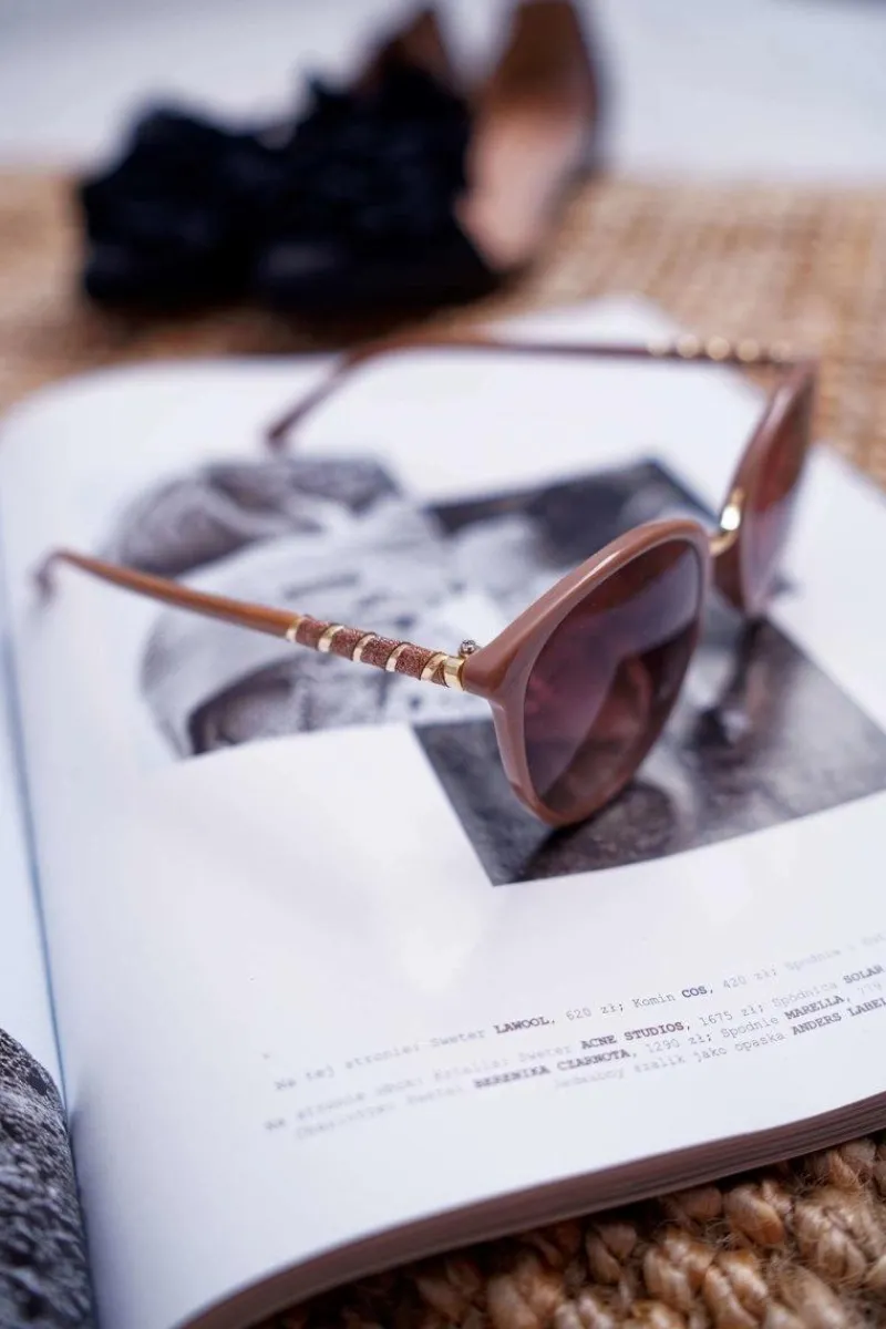 Okulary Przeciwsłoneczne PR-V09 Beżowe Okulary