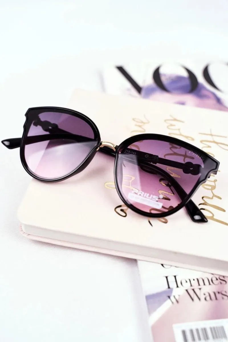 Okulary>PRIUS Okulary Przeciwsłoneczne PR-V33/2 Czarne Różowy Gradient