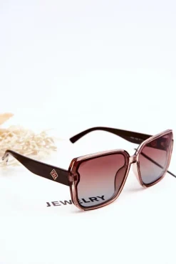 Sale PRIUS Okulary Przeciwsłoneczne Polaryzacyjne V222 Brązowe