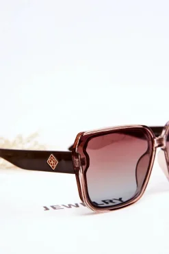 Sale PRIUS Okulary Przeciwsłoneczne Polaryzacyjne V222 Brązowe