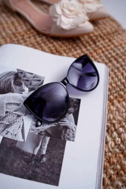 Okulary>PRIUS Okulary Przeciwsłoneczne PR-V26 Czarne Brokat