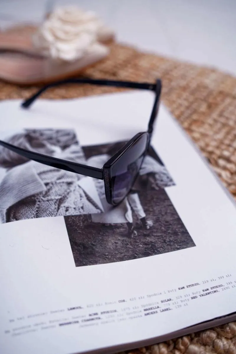 Okulary>PRIUS Okulary Przeciwsłoneczne PR-V26 Czarne Brokat