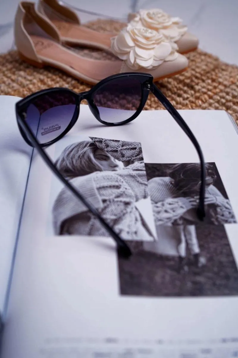 Okulary>PRIUS Okulary Przeciwsłoneczne PR-V26 Czarne Brokat