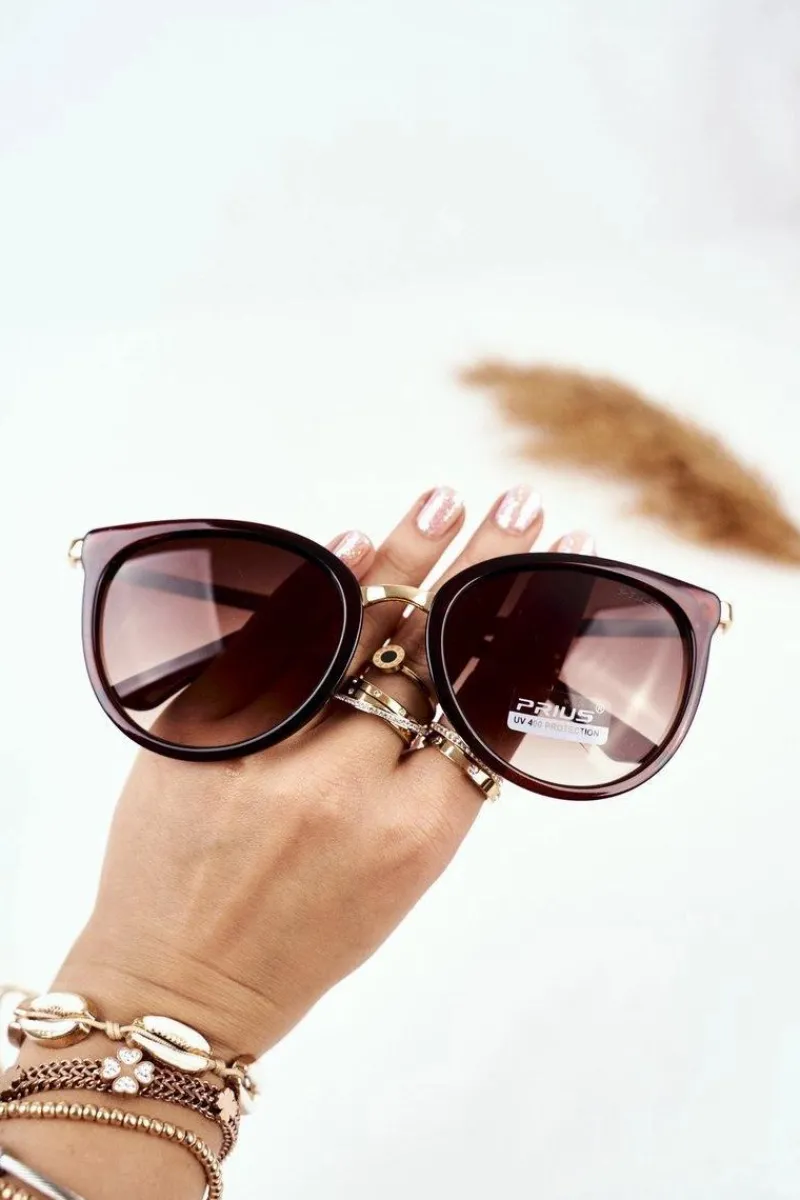 New Okulary Przeciwsłoneczne PR-V70 Brązowe Gradient Okulary