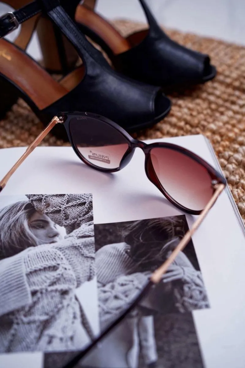 Hot Okulary Przeciwsłoneczne PR-V33 Brązowe Okulary