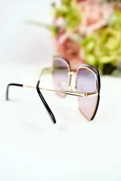 PRIUS Okulary Przeciwsłoneczne PRE-34 Złote Różowe Granat Gradient