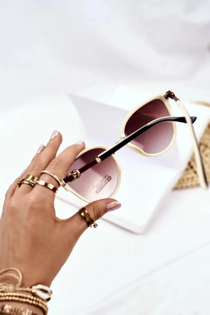 Okulary>PRIUS Okulary Przeciwsłoneczne PR-V33/2 Brążowe Beż Gradient