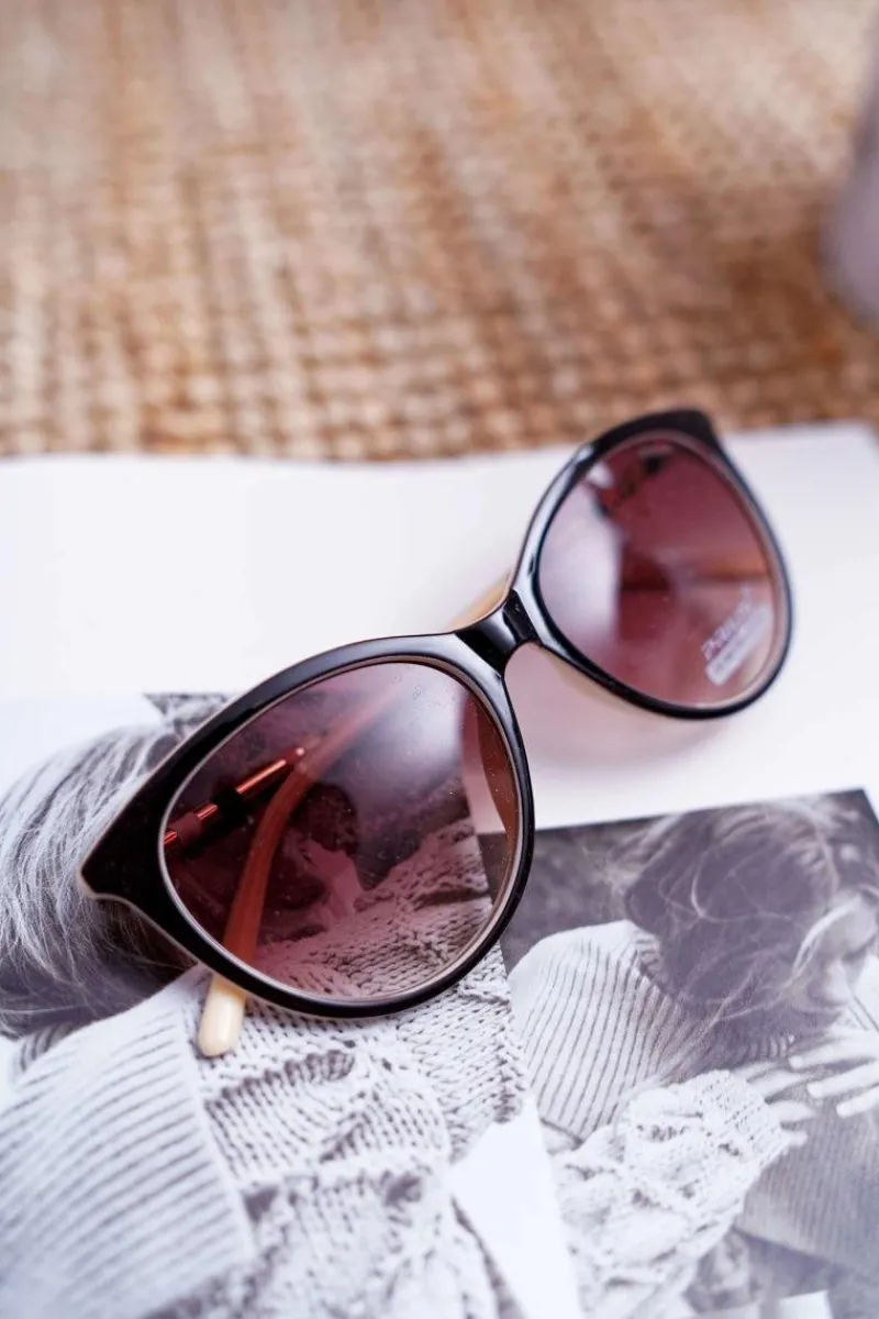 Hot PRIUS Okulary Przeciwsłoneczne PR-V13 Czarno Beżowe