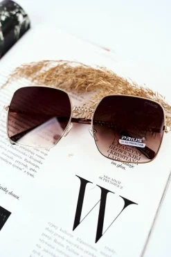 Okulary>PRIUS Okulary Przeciwsłoneczne PRE-14 Złote Szkła Lustrzane