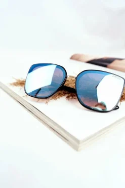 Hot PRIUS Okulary Przeciwsłoneczne PR-V14 Czarne Niebieskie Szkła Lustrzane