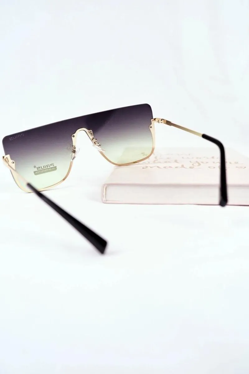 Discount PRIUS Okulary Przeciwsłoneczne PRE-37 Zielone Gradient Złoto