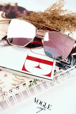 Online Okulary Przeciwsłoneczne PRE-38P Złote Różowe Lustro Okulary