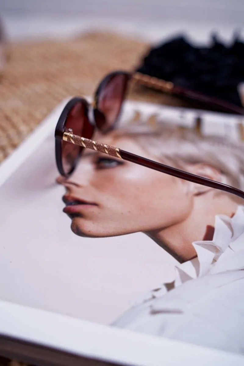 New Okulary Przeciwsłoneczne PR-V09 Brązowe Okulary