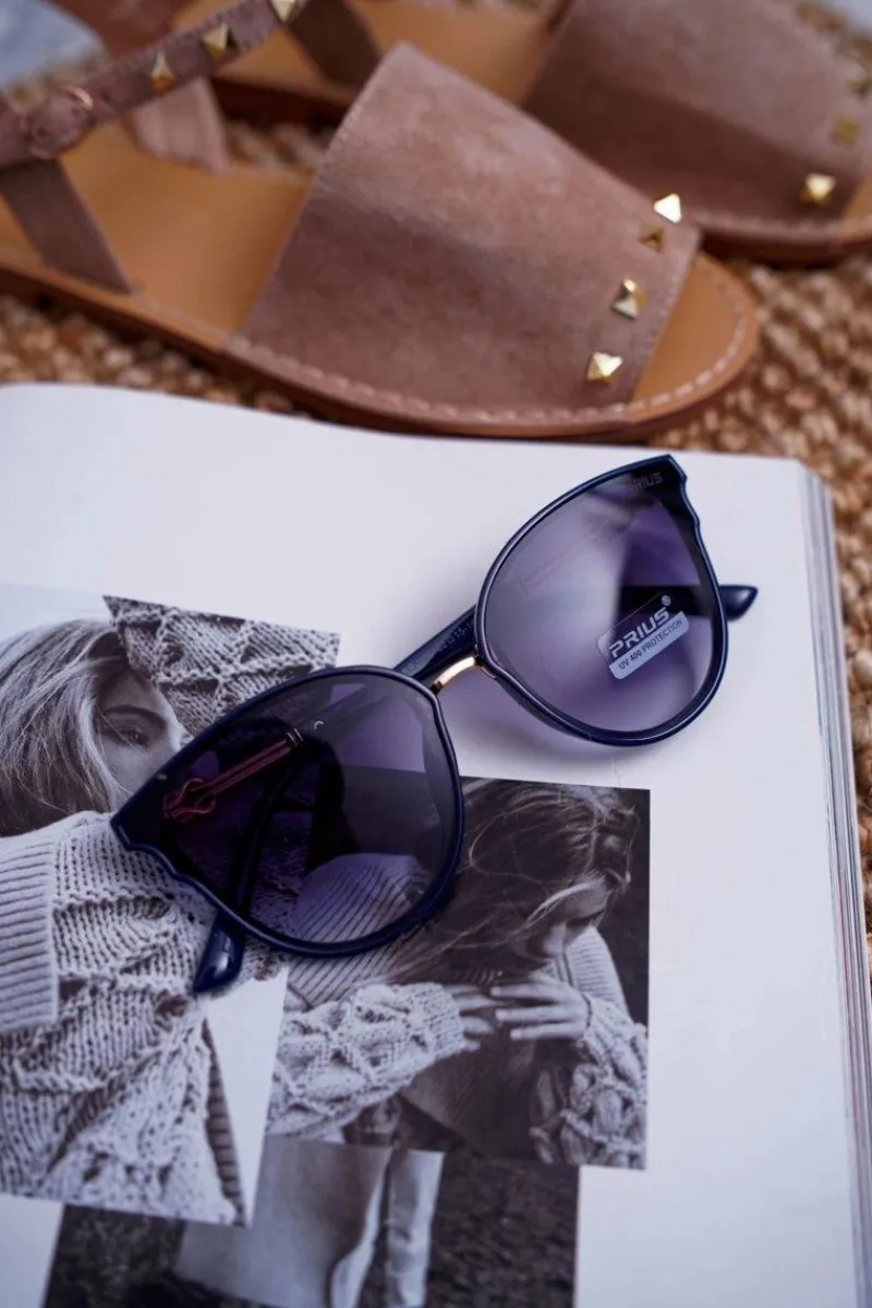 Outlet Okulary Przeciwsłoneczne PR-V06 Granatowe Okulary