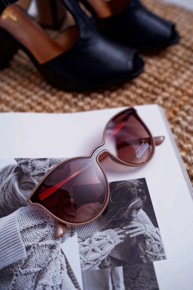 Okulary>PRIUS Okulary Przeciwsłoneczne PR-V41 Kawowe Matowe