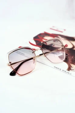 Okulary Przeciwsłoneczne PRE-34 Złote Różowe Zielony Gradient Okulary