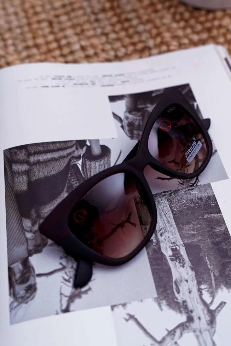 Okulary>PRIUS Okulary Przeciwsłoneczne PR-V24 Brązowe Matowe