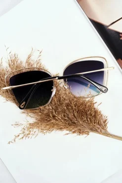 Clearance Okulary Przeciwsłoneczne PRE-31 Złote Różowe Szkła Lustrzane Okulary