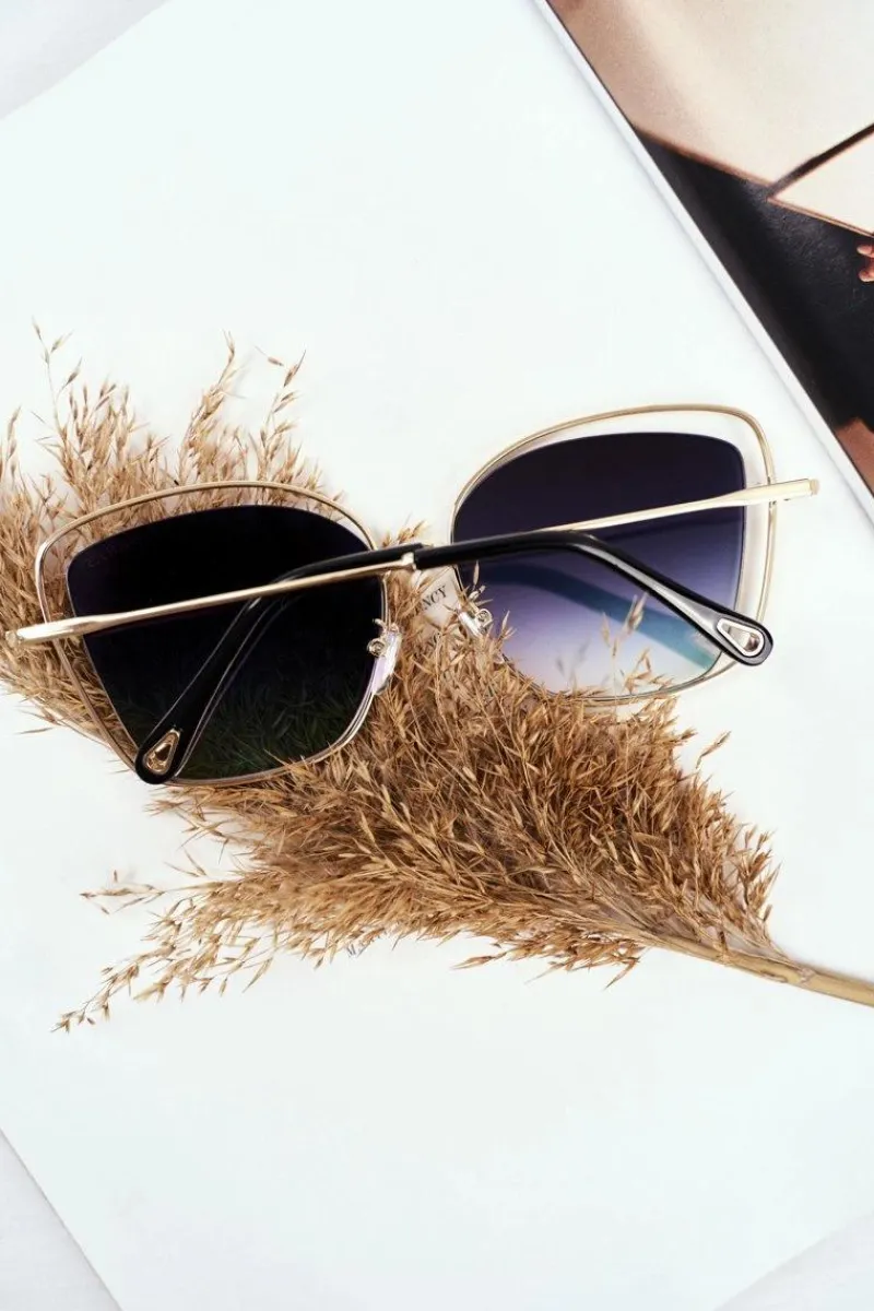 Clearance Okulary Przeciwsłoneczne PRE-31 Złote Różowe Szkła Lustrzane Okulary