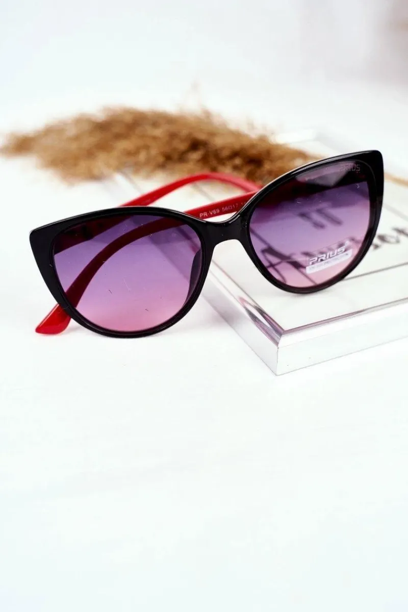 Outlet Okulary Przeciwsłoneczne PR-V69 Czarne Różowy Gradient Okulary