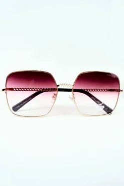 Okulary>PRIUS Okulary Przeciwsłoneczne PRE-14 Złote Różowe Ciemne Szkła Lustrzane
