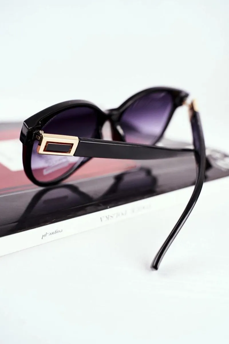 PRIUS Okulary Przeciwsłoneczne PR-V74 Czarne Zielony Gradient