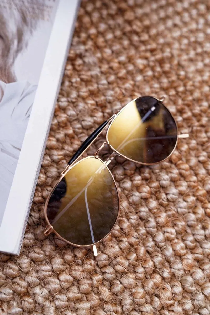 New PRIUS Okulary Przeciwsłoneczne KRE-200 Brązowo Żółte