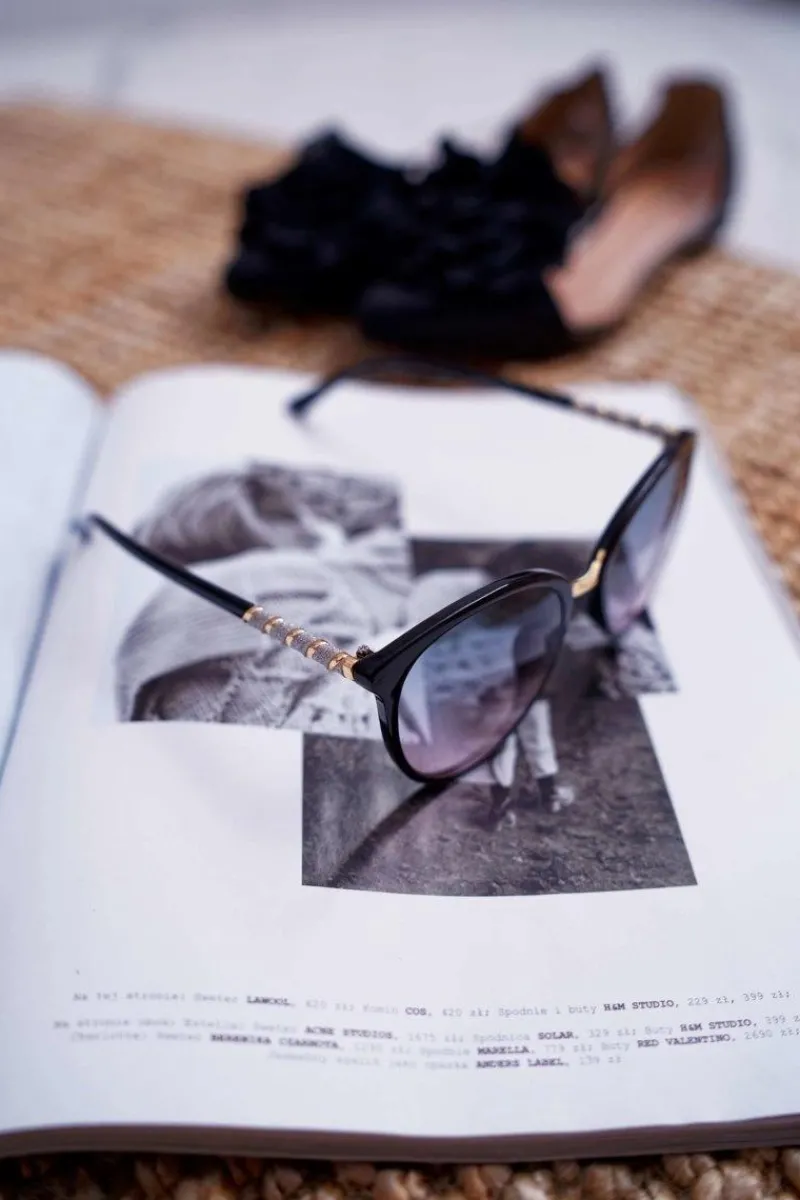 Sale Okulary Przeciwsłoneczne Transparentne PR-V09 Czarne Okulary