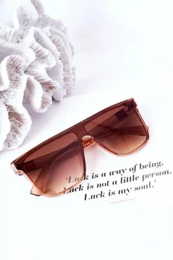 Okulary>Boto Okulary Przeciwsłoneczne Typu Shield VINCENT Brązowe Ombre