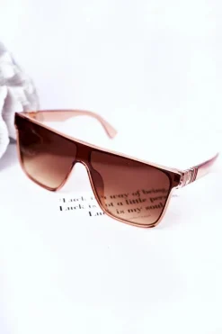 Okulary>Boto Okulary Przeciwsłoneczne Typu Shield VINCENT Brązowe Ombre