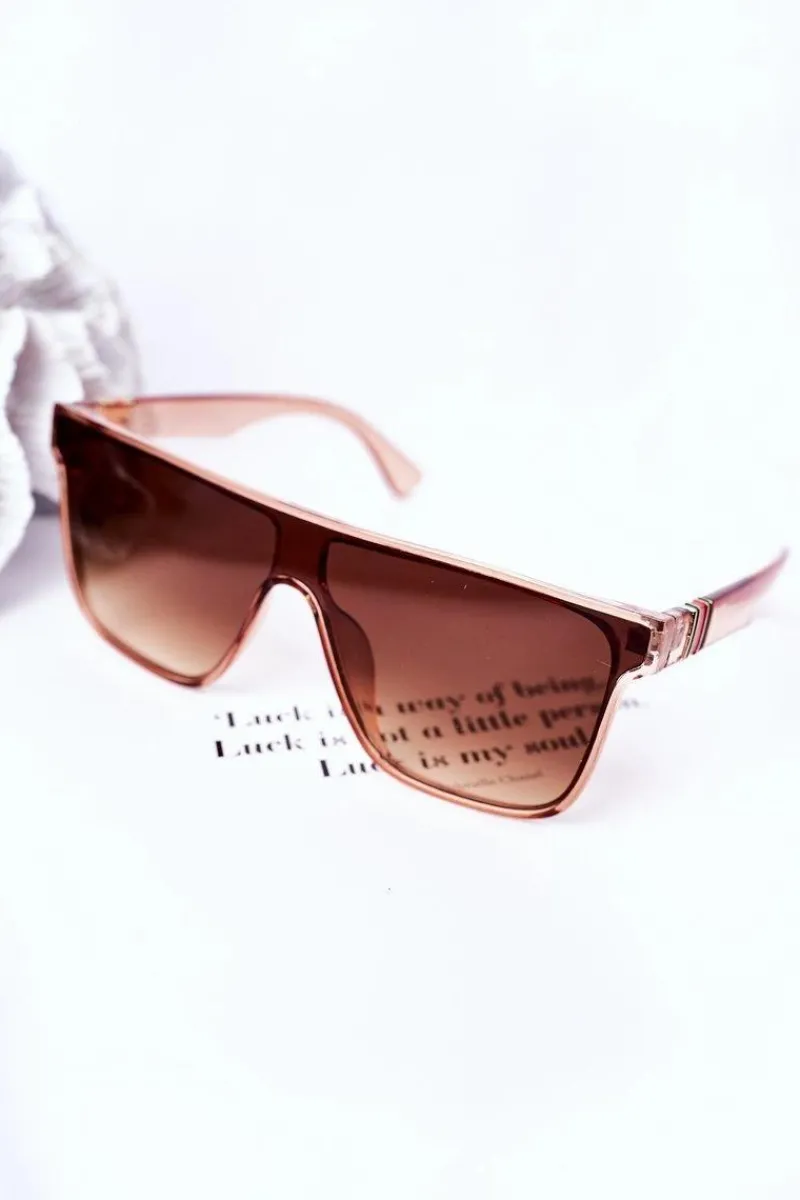 Okulary>Boto Okulary Przeciwsłoneczne Typu Shield VINCENT Brązowe Ombre