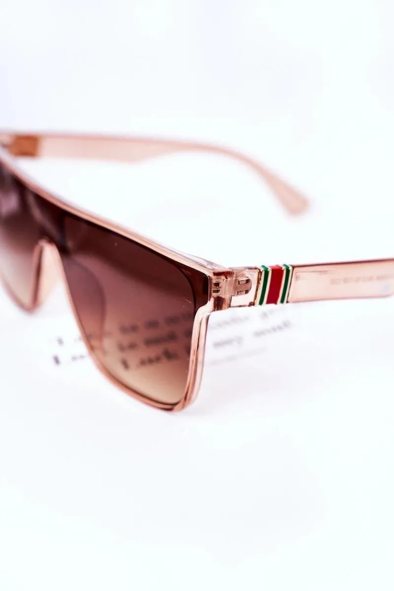 Okulary>Boto Okulary Przeciwsłoneczne Typu Shield VINCENT Brązowe Ombre